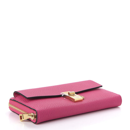 Chloe Grained Lambskin Drew Long Zipped Wallet Fuchsia Rose 4 of 10