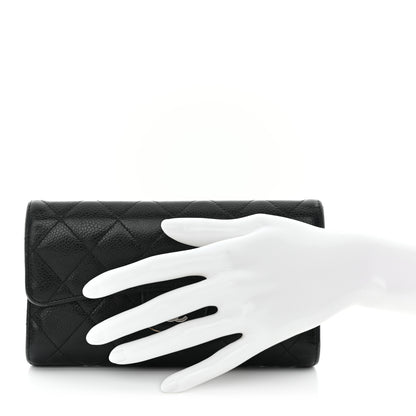 Chanel Caviar Quilted Large Flap Wallet Black 2 of 20