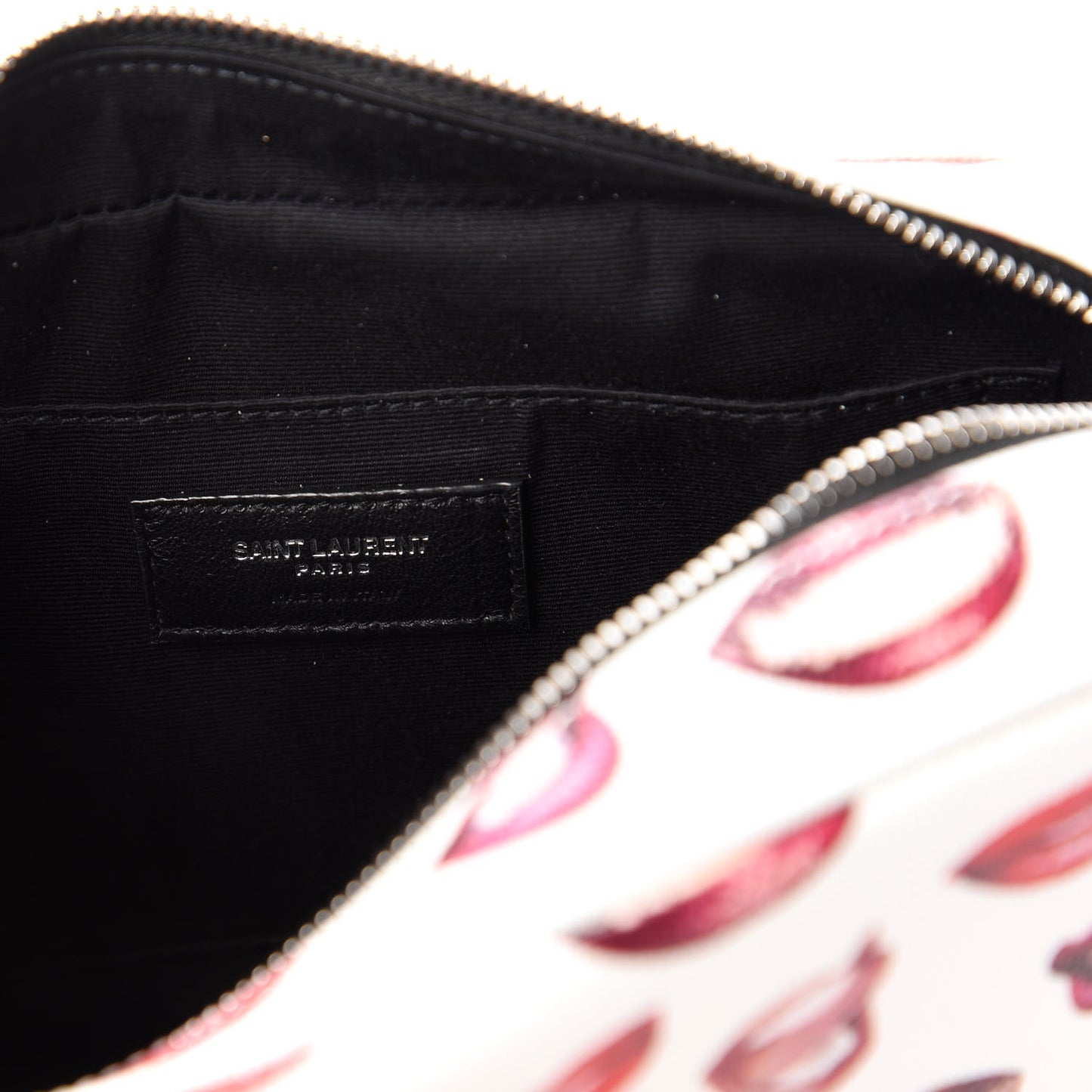 Grain De Poudre Lips Print Medium Classic Monogram Camera Bag White Red