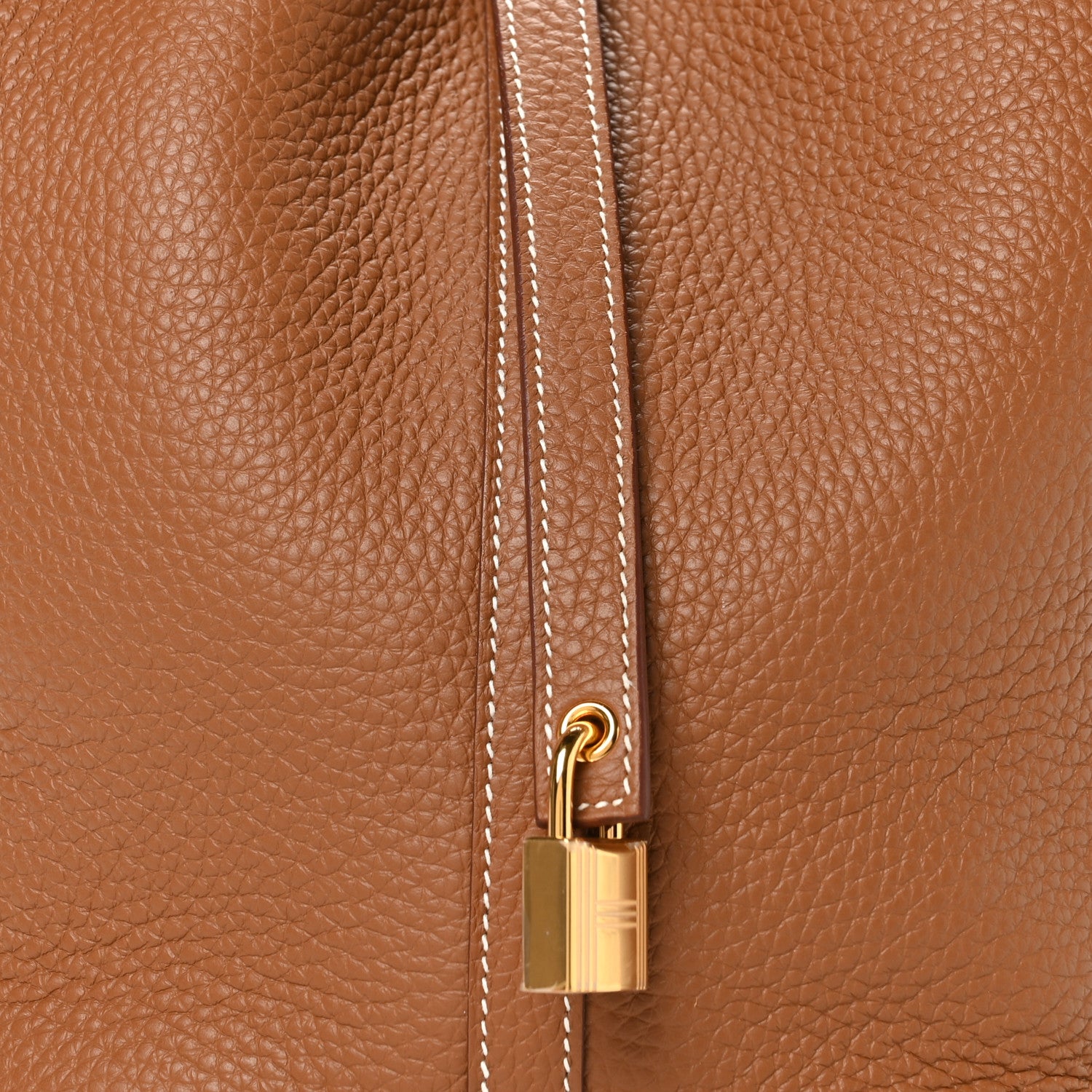 Hermes Taurillon Clemence Picotin Lock 22 MM Gold 8 of 13