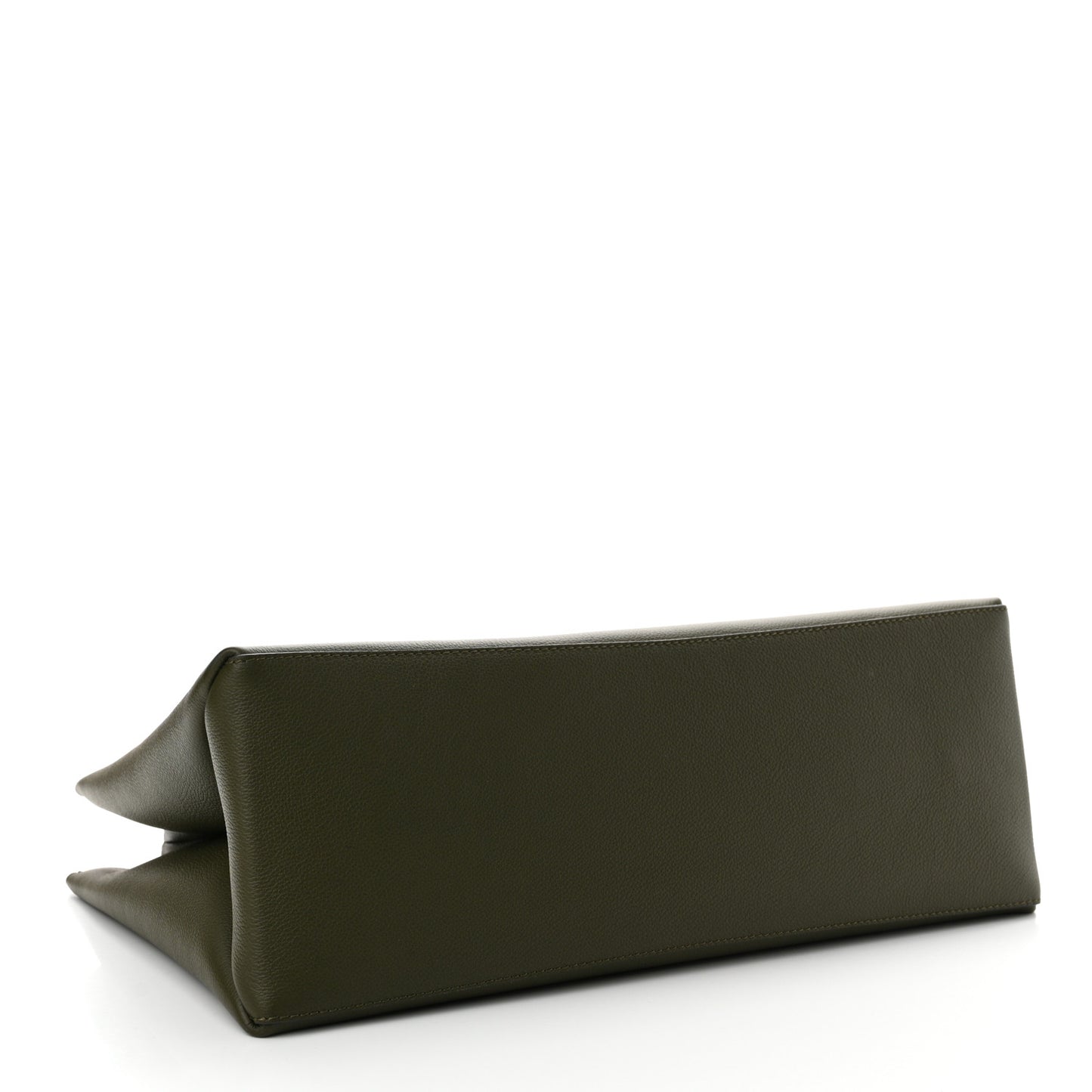 Grained Calfskin Lockme Shopper Kaki