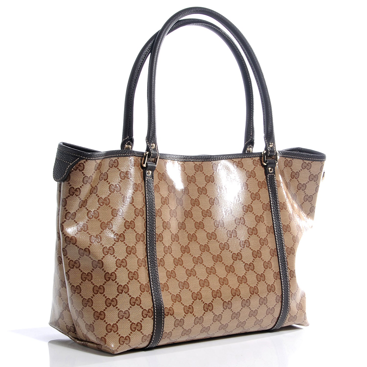 Gucci Crystal Monogram Medium Joy Tote Beige Ebony Testa di Moro 3 of 8