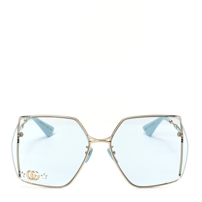 Gucci Metal Sunglasses GG0817S Gold 2 of 7