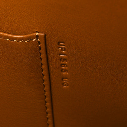 Hermes Veau Doblis Suede Kelly Cut Clutch Pochette Ocre 7 of 7