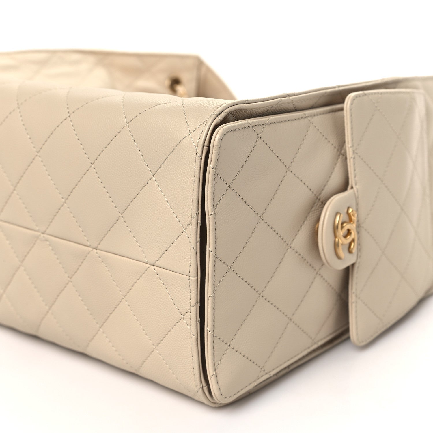 Chanel Caviar Quilted Medium Chanel 25 Handbag Beige 11 of 11