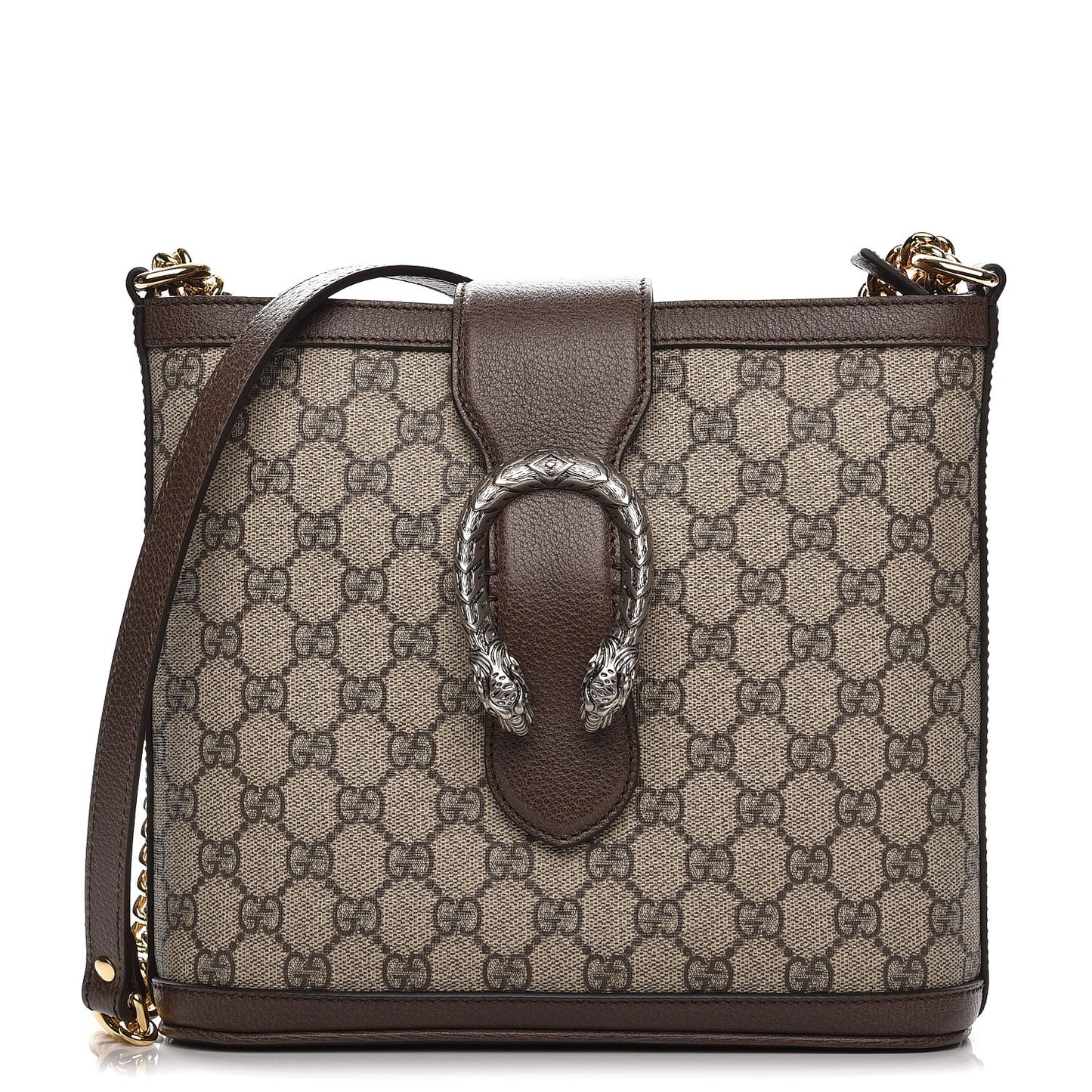 GG Supreme Monogram Medium Dionysus Bucket Bag Beige New Acero
