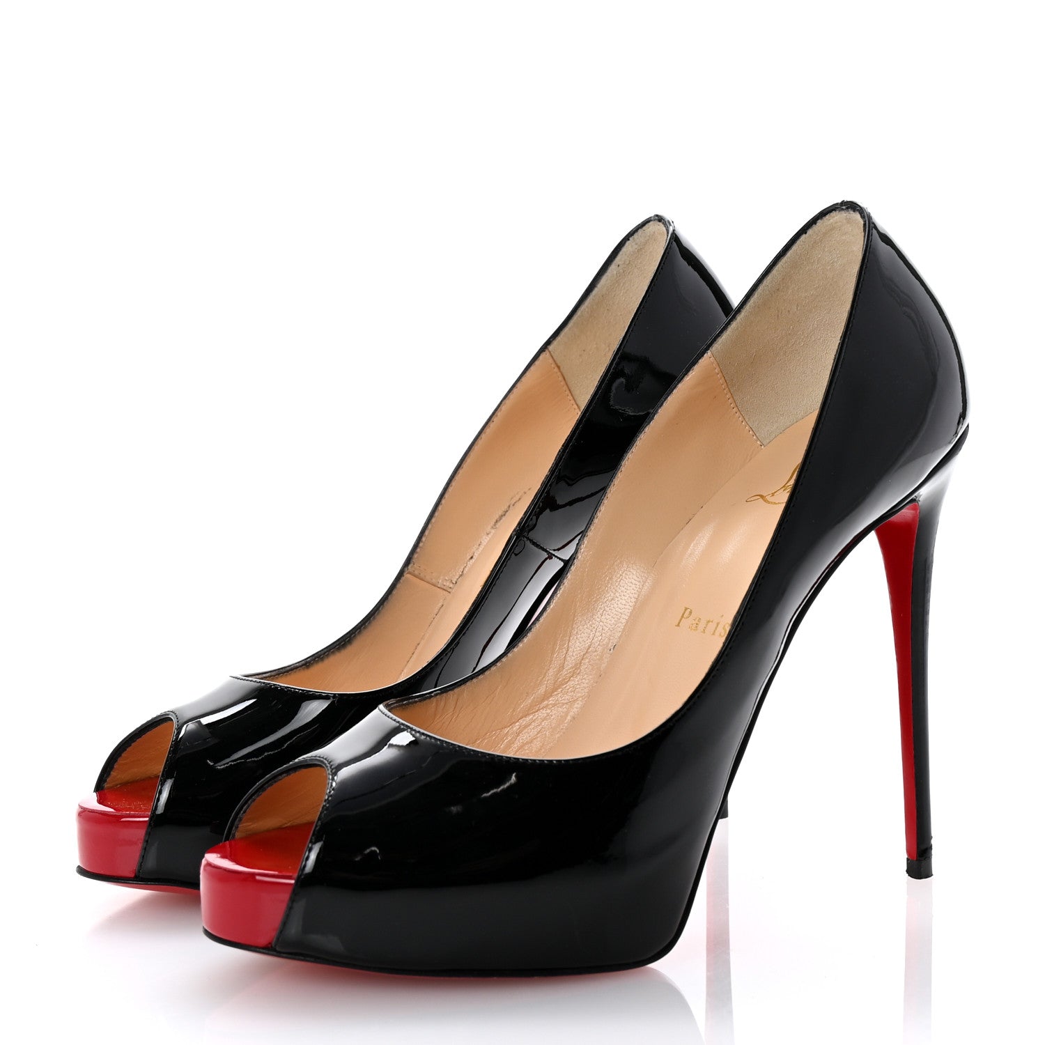 Christian Louboutin Patent New Very Prive 120 Pumps 38 Black 4 of 9