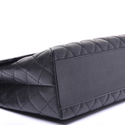 Chanel Caviar Quilted Jumbo Kelly Flap Black 6 of 13