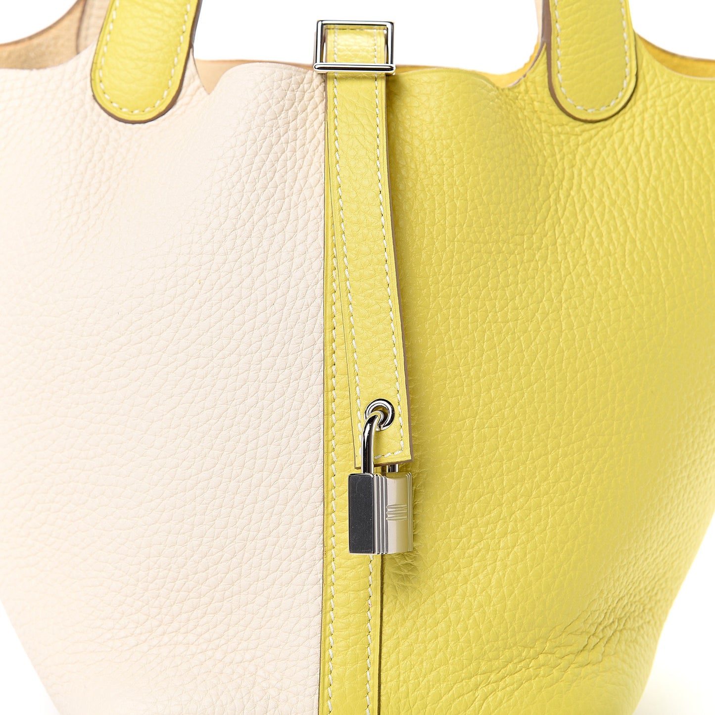 Taurillon Clemence Casaque Picotin Lock 18 PM Lime Nata