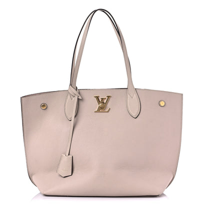 Louis Vuitton Calfskin Lockme Go Tote Greige 1 of 14