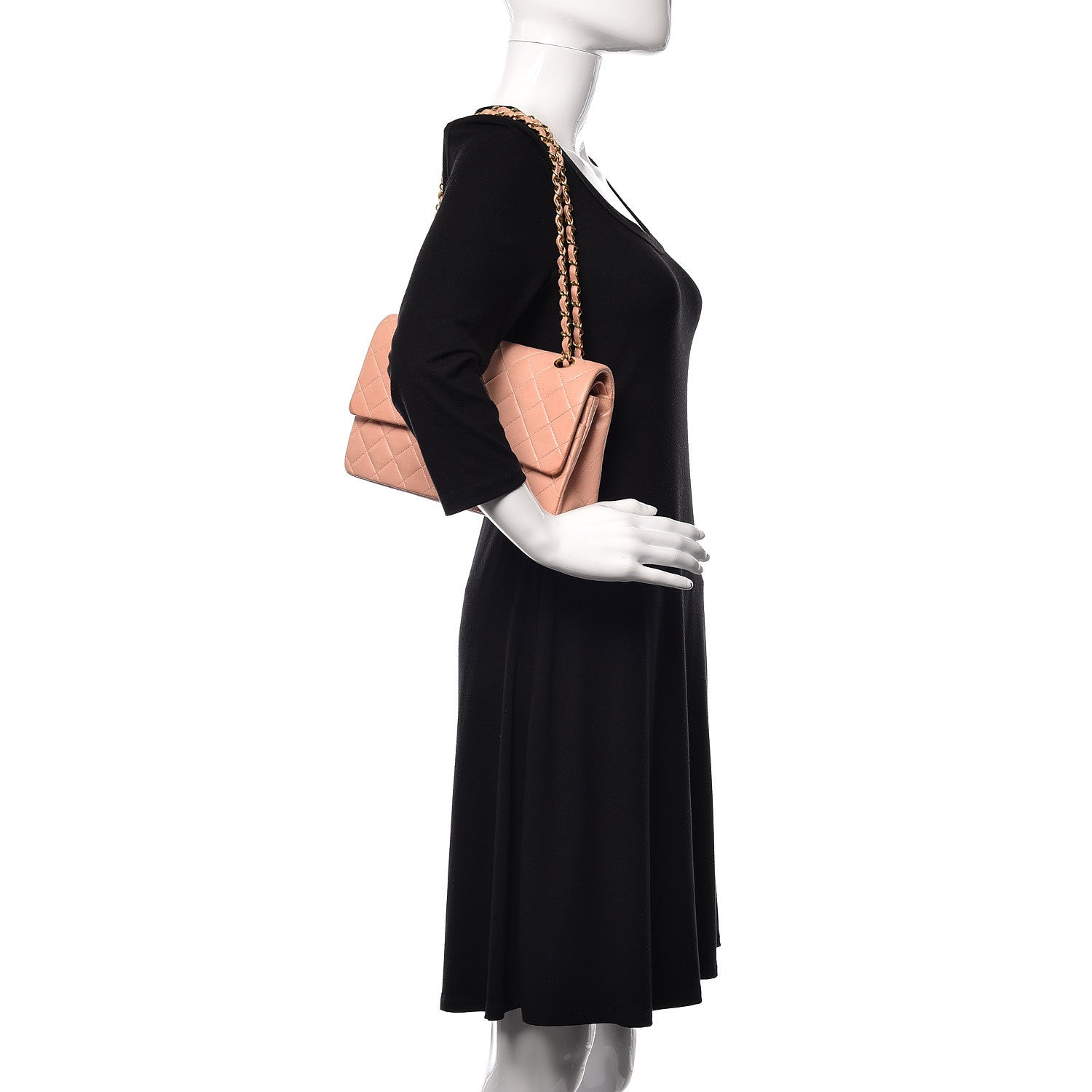 Chanel Lambskin Quilted Medium Double Flap Light Pink 2 of 16