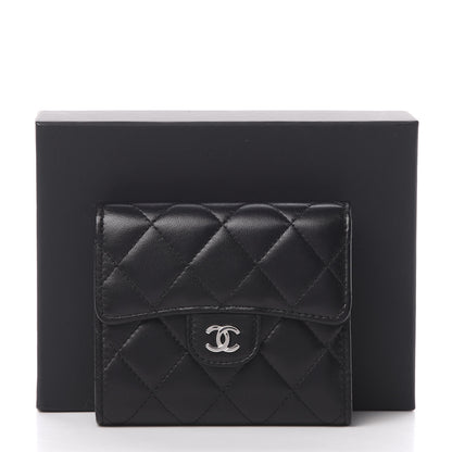 Chanel Lambskin Quilted Compact Flap Wallet Black 11 of 11