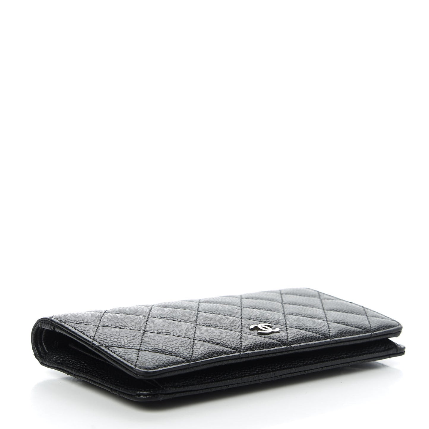 Caviar Quilted Yen Wallet Black