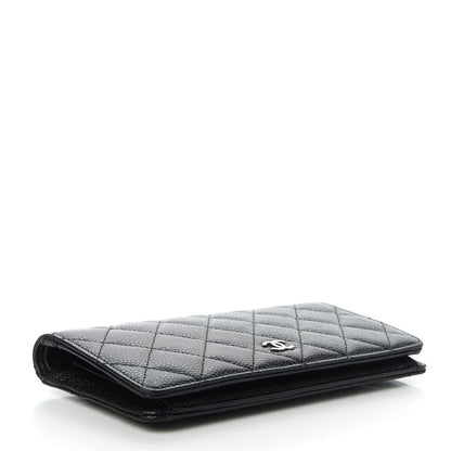 Chanel Caviar Quilted Yen Wallet Black 4 of 11