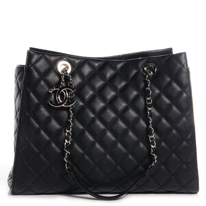 Chanel Calfskin Quilted Chic and Soft Large Shopping Tote Black 1 of 8