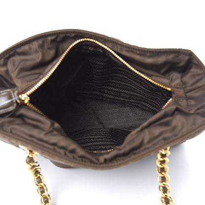 Prada Tessuto Nylon Catena Shoulder Bag Muschio 5 of 10