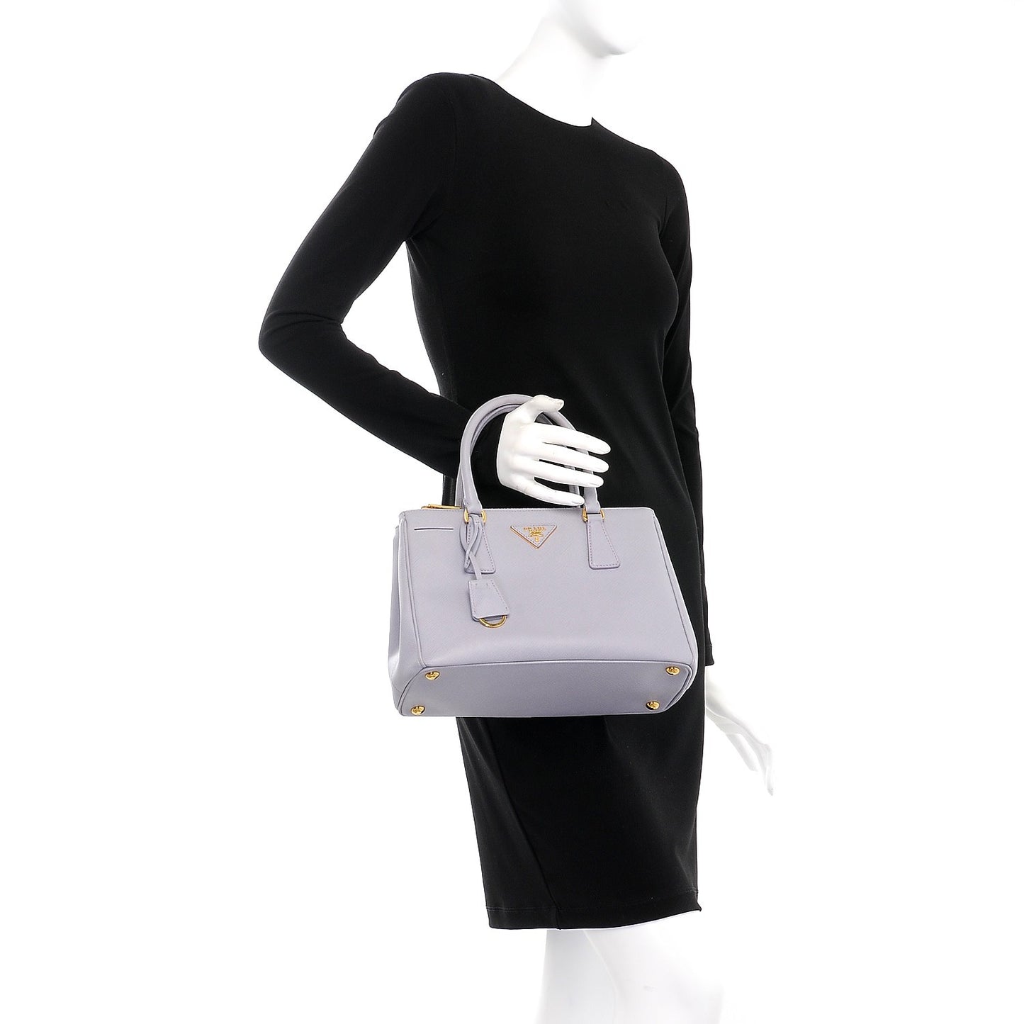 Saffiano Small Galleria Double Zip Tote Glicine