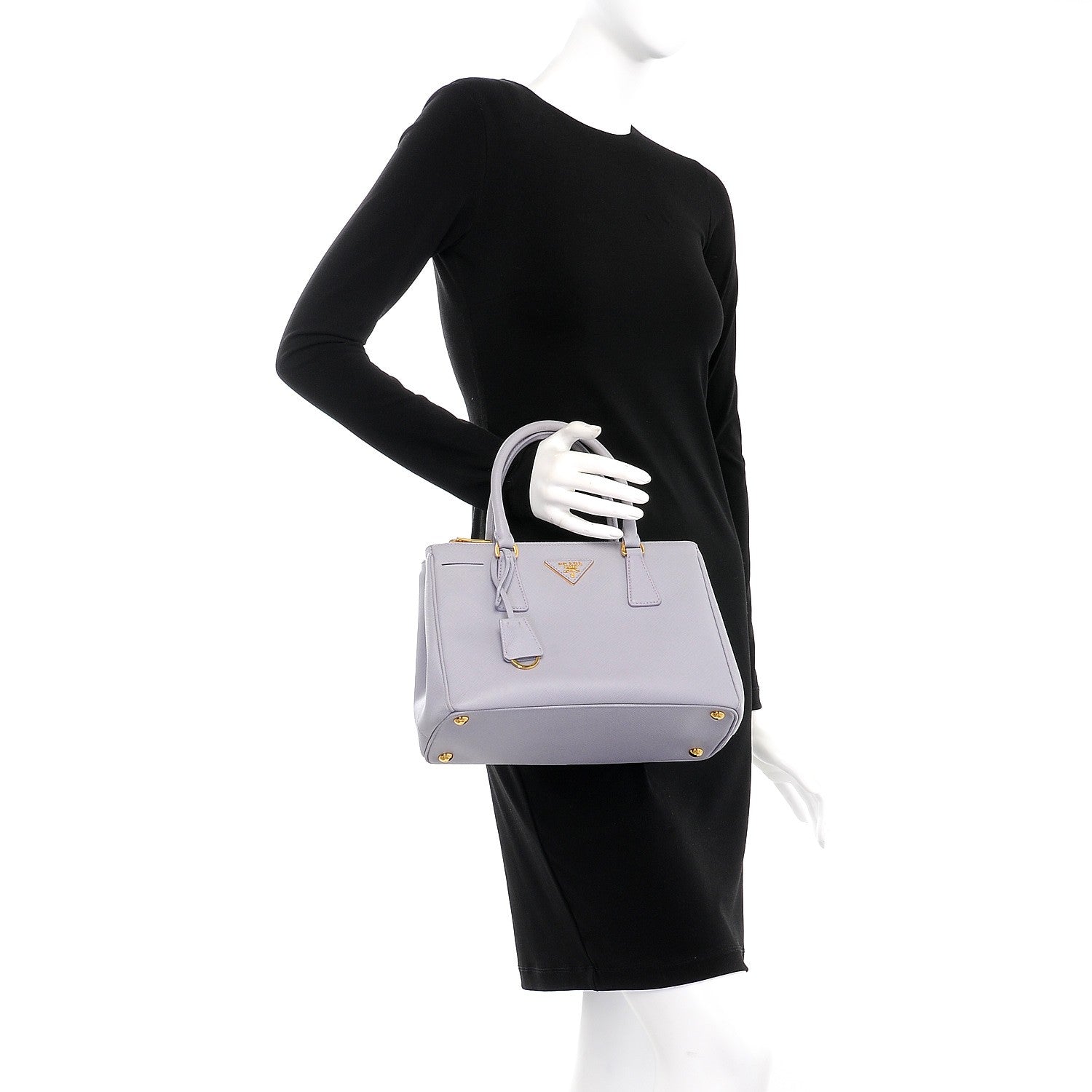 Prada Saffiano Small Galleria Double Zip Tote Glicine 3 of 10