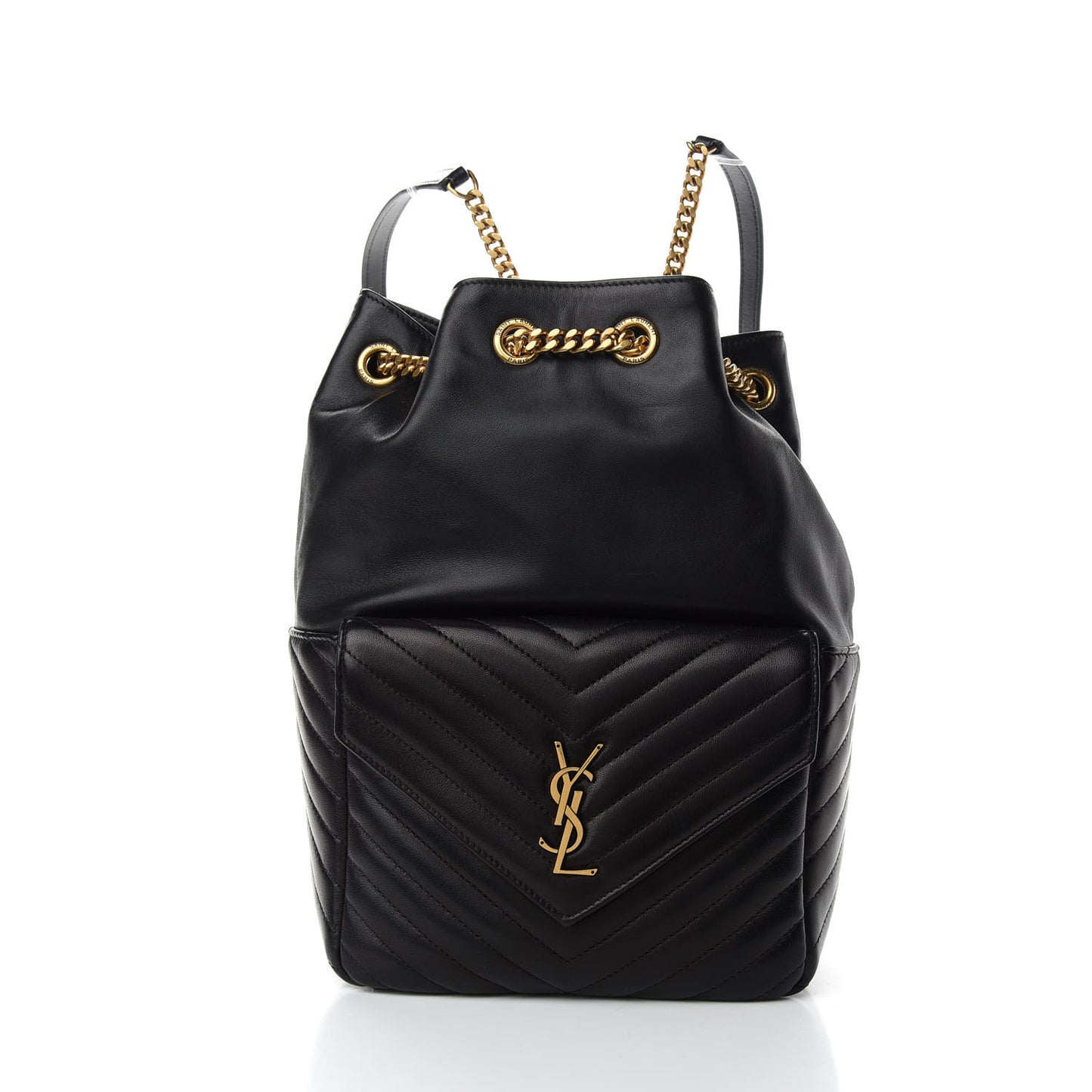 Lambskin Matelasse Monogram Joe Backpack Black