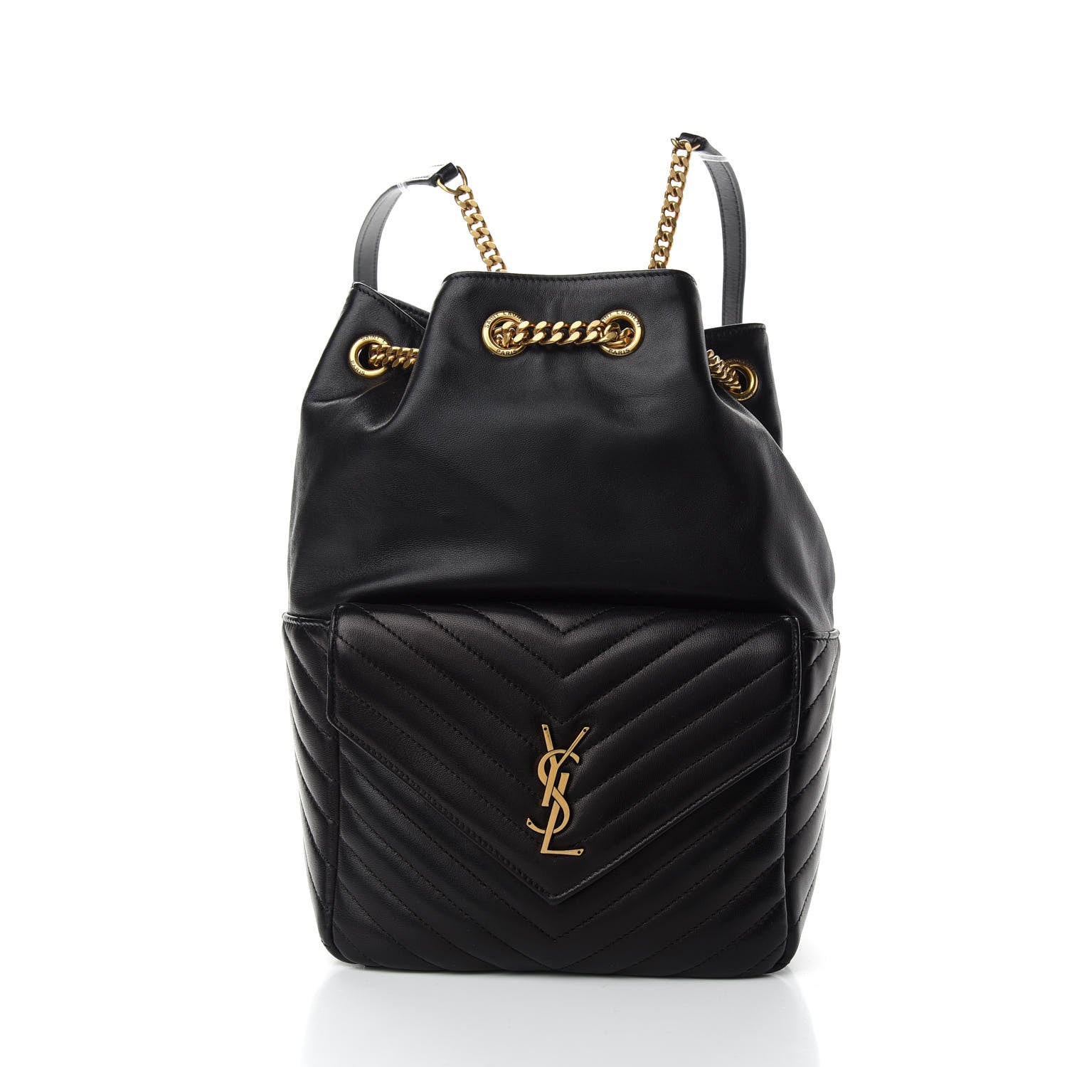 Saint Laurent Lambskin Matelasse Monogram Joe Backpack Black 1 of 8