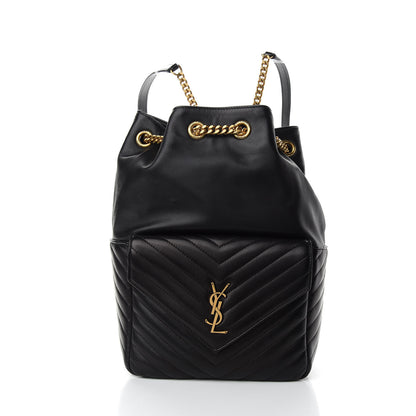 Saint Laurent Lambskin Matelasse Monogram Joe Backpack Black 1 of 8
