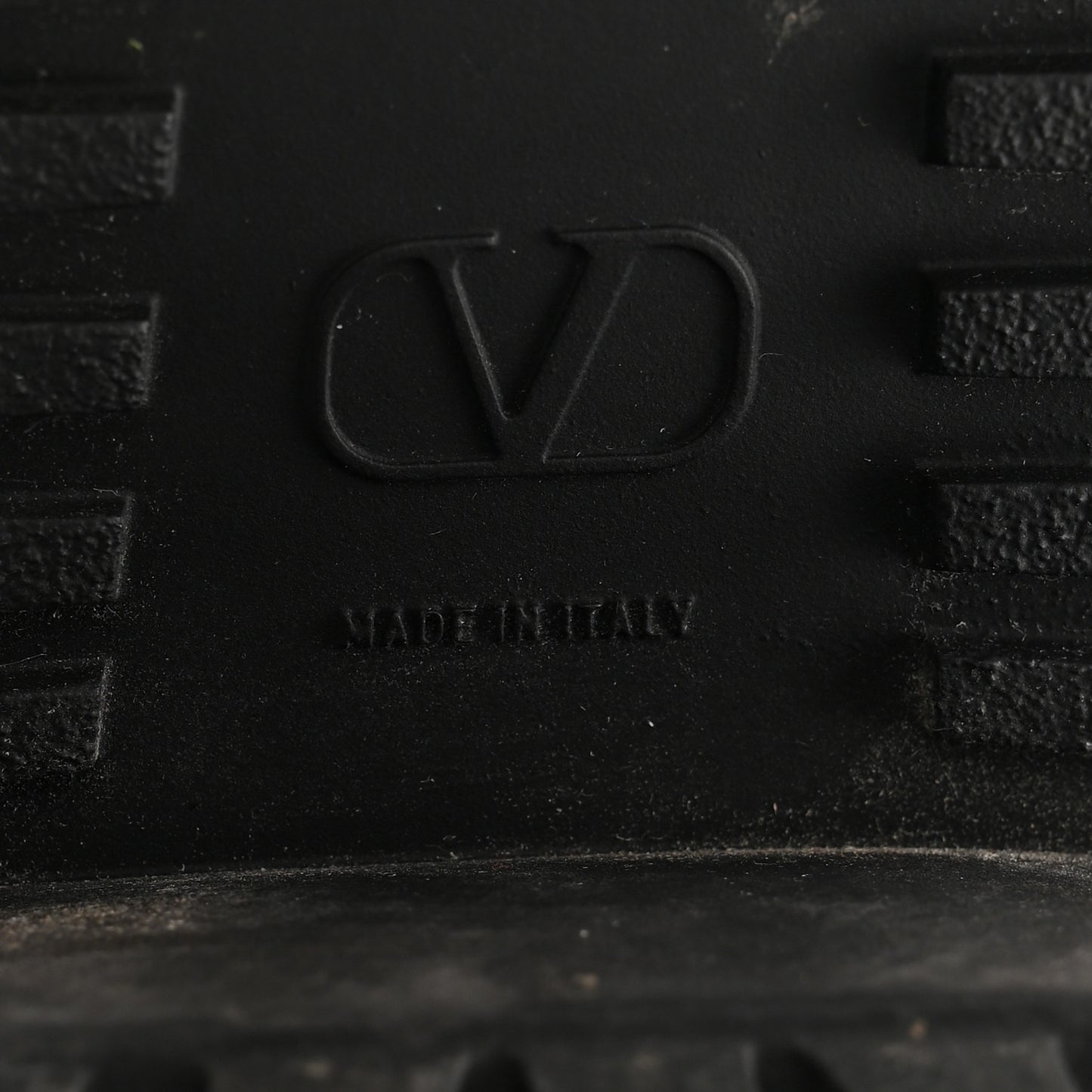 Calfskin Womens VLOGO 70mm Combat Boots 37.5 Black