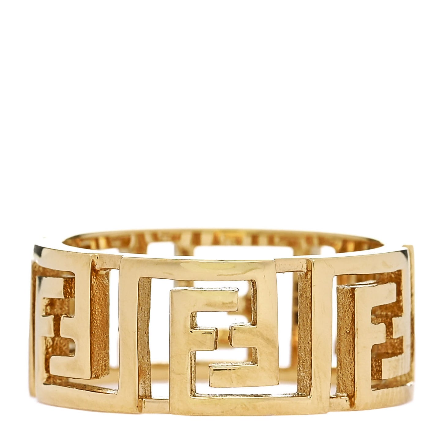 X VERSACE Metal Fendace O'Lock Ring M Gold