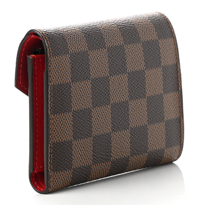 Louis Vuitton Damier Ebene Victorine Wallet Cherry 3 of 8