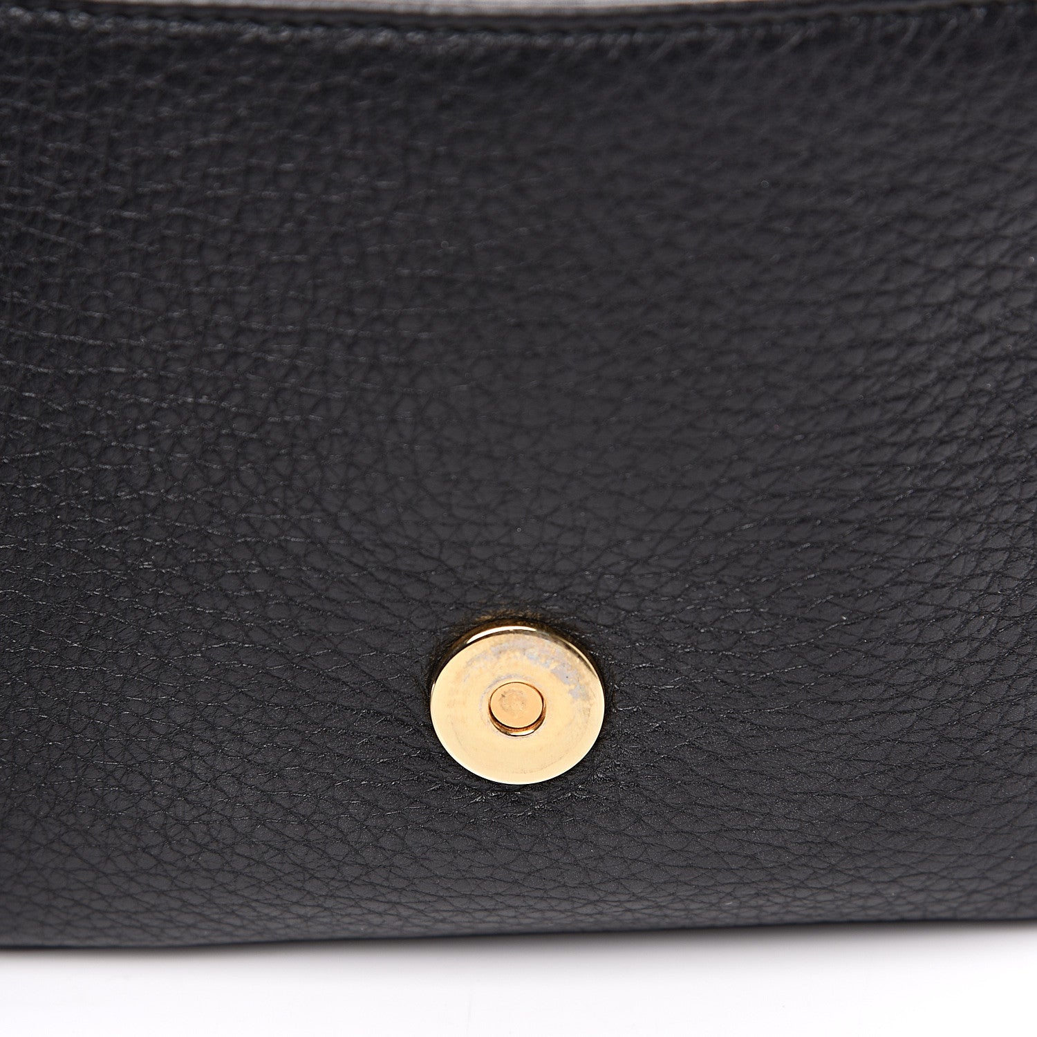 Gucci Pebbled Calfskin Small 1973 Chain Shoulder Bag Black 10 of 10