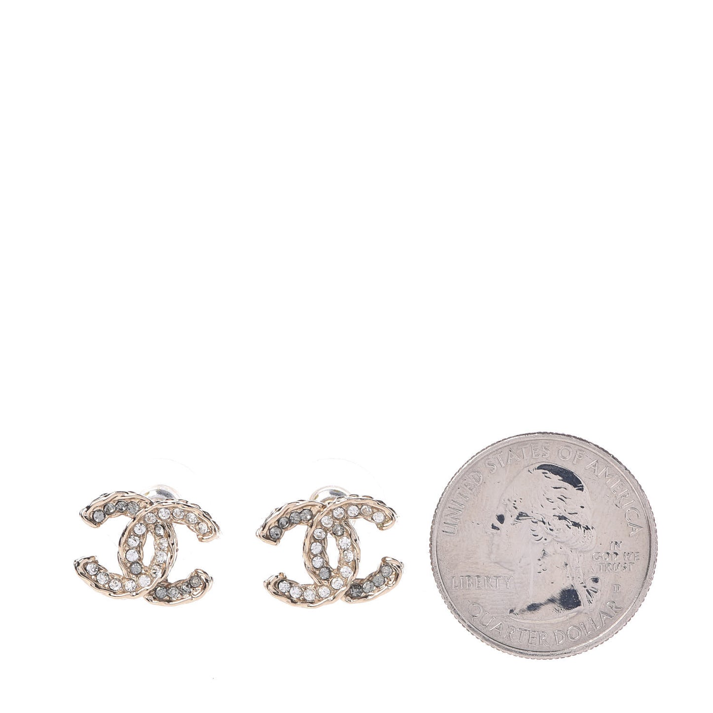 Crystal CC Earrings Gold
