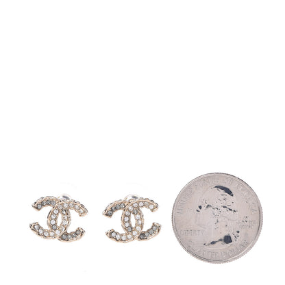 Chanel Crystal CC Earrings Gold 2 of 4