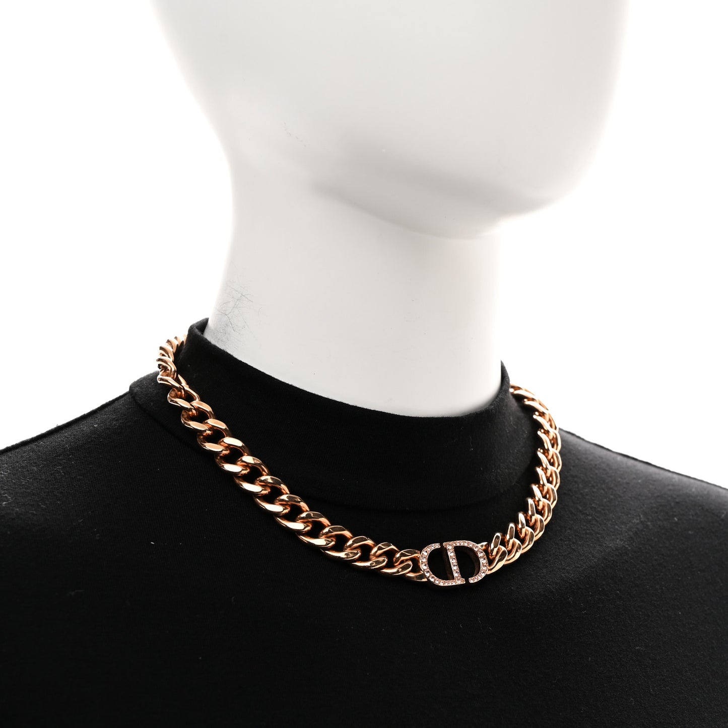 Metal Crystal 30 Montaigne Necklace Rose Gold