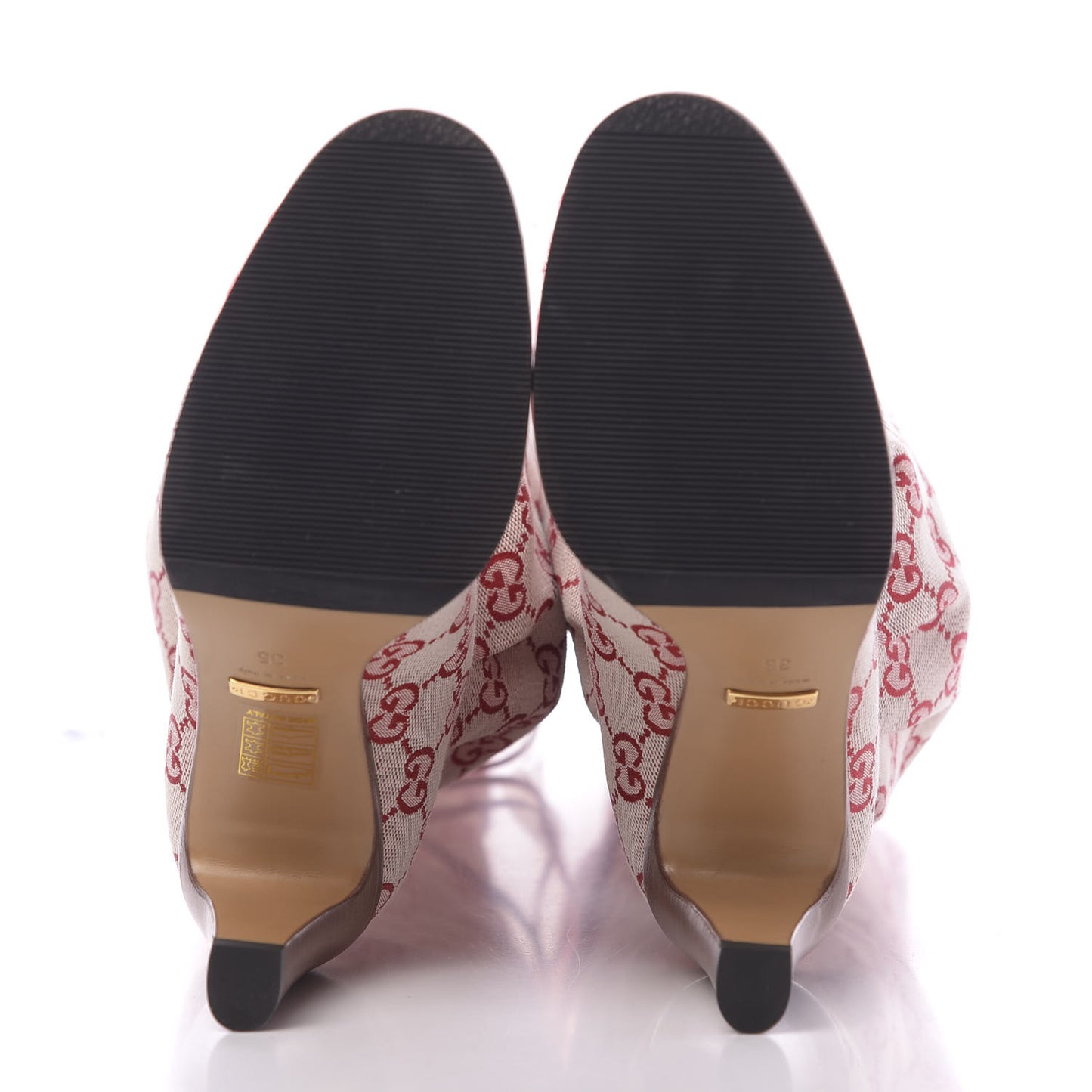 Monogram Over The Knee Boots 35 Gardenia Hibiscus Red