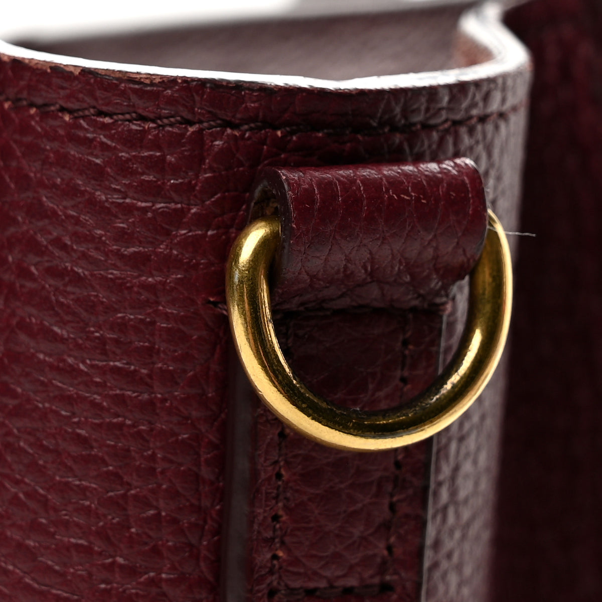 Celine Drummed Calfskin Nano Luggage Plum 12 of 12