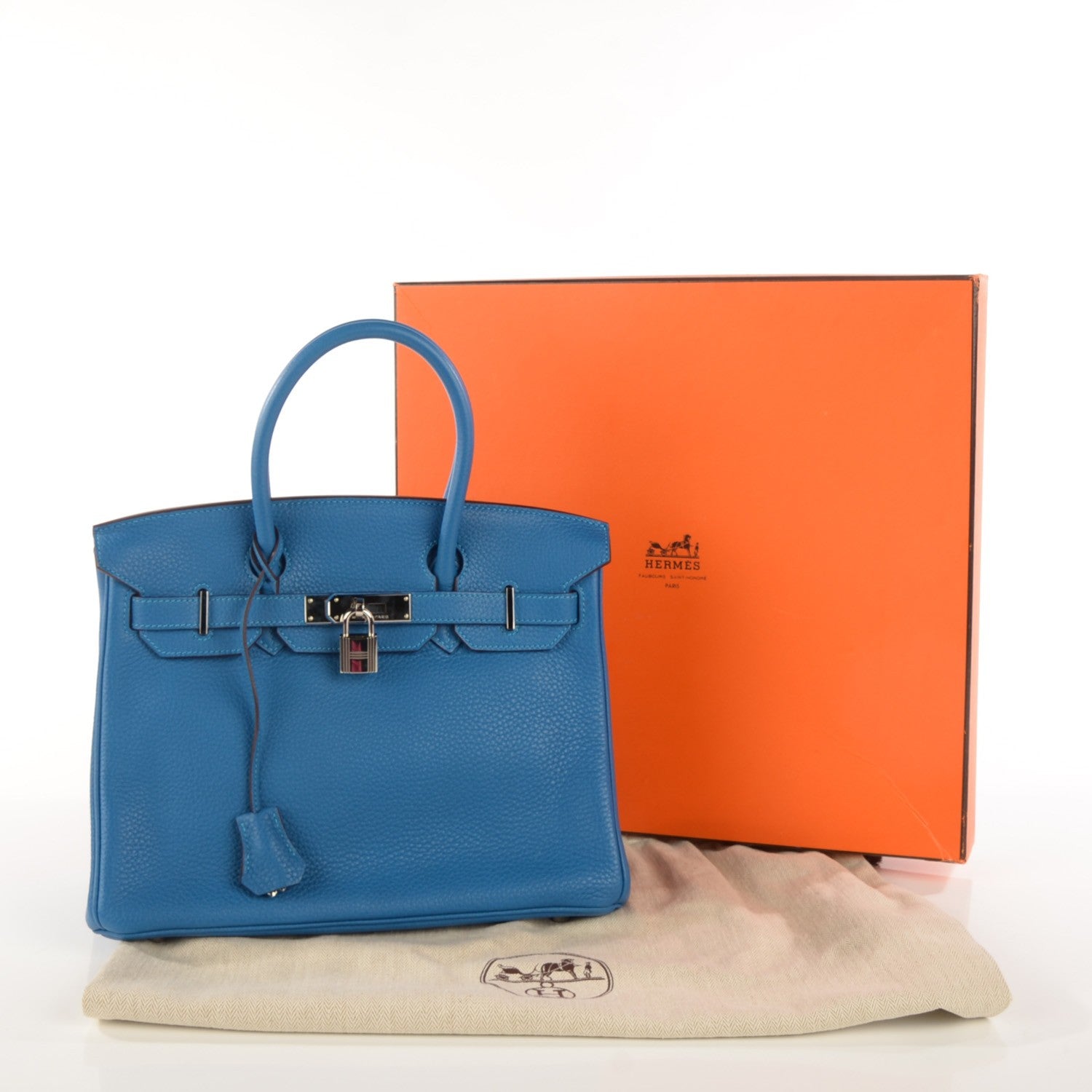 Hermes Taurillon Clemence Birkin 30 Mykonos 22 of 24