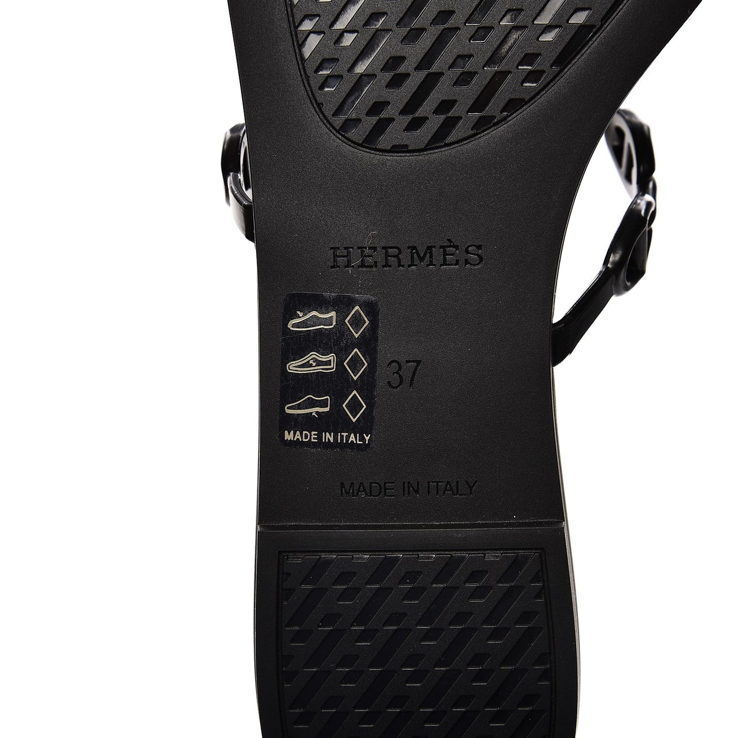 Rubber Chaine d'Ancre Rivage Sandals 37 Black