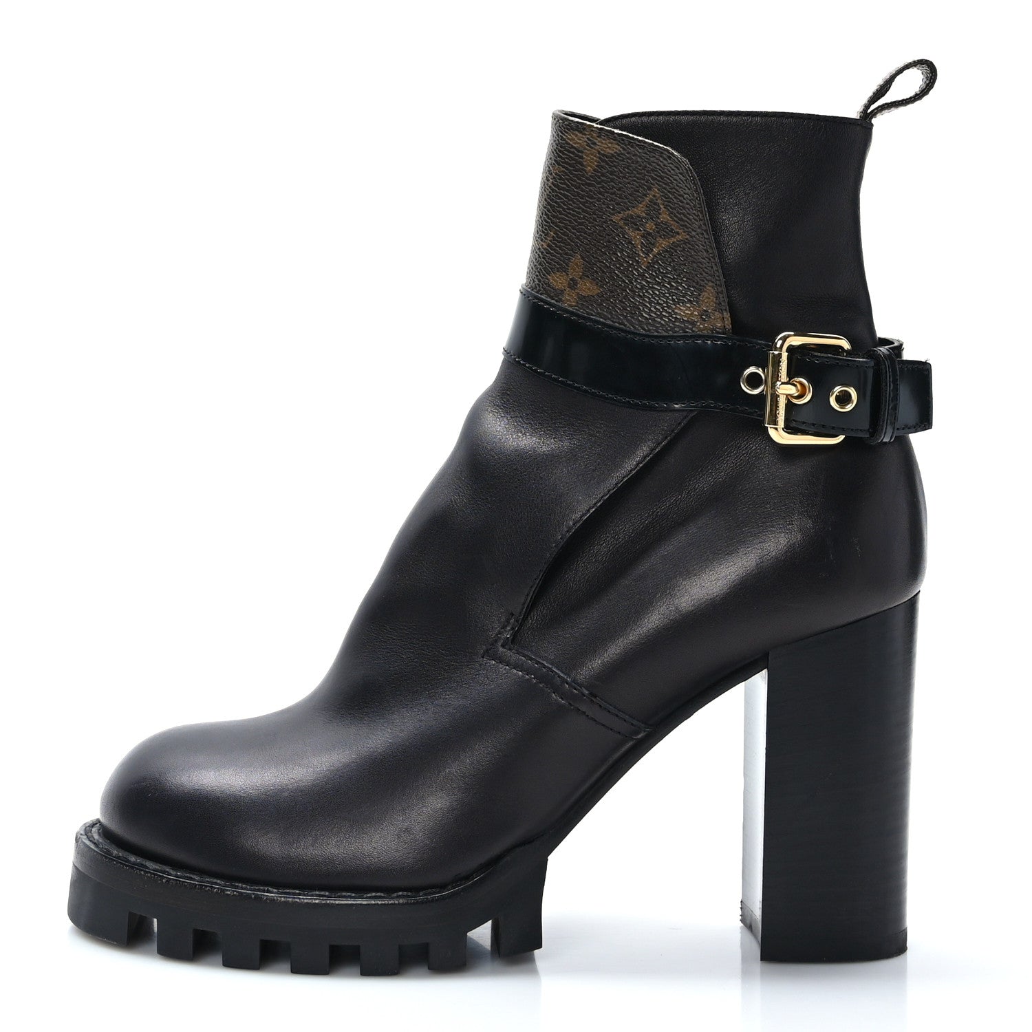 Louis Vuitton Calfskin Monogram Star Trail Ankle Boots 38 Black 1 of 9