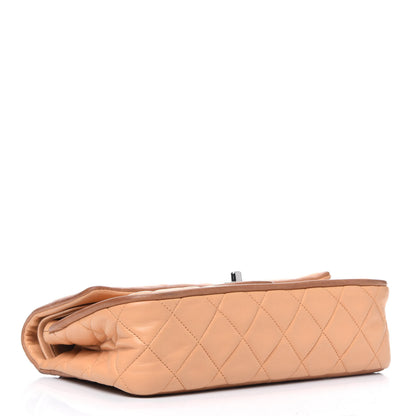 Chanel Lambskin Quilted Two Tone Medium Icons Double Flap Beige 3 of 5
