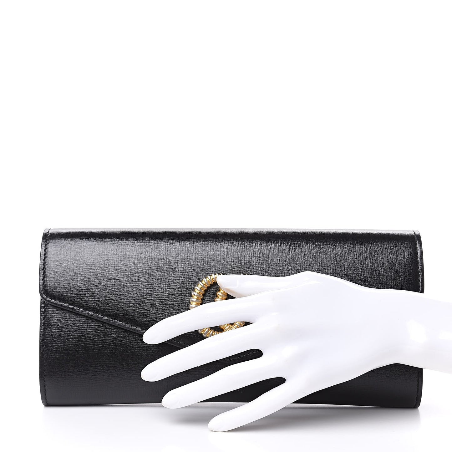 Calfskin Torchon GG Broadway Envelope Clutch Black