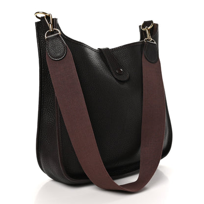 Hermes Taurillon Clemence Evelyne GM Chocolate 3 of 10