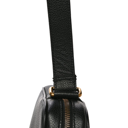 Gucci Grained Calfskin Mini Logo Messenger Bag Black 13 of 13