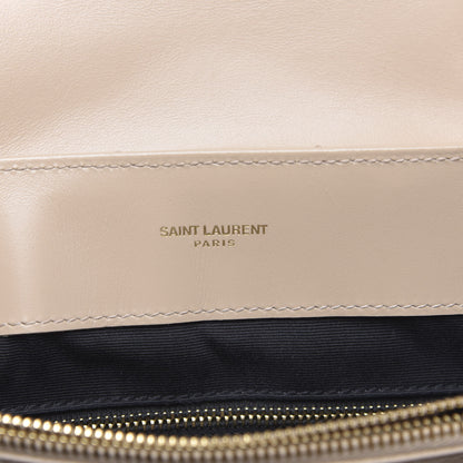 Saint Laurent Calfskin Y Quilted Monogram Medium Loulou Chain Satchel Nude Powder 6 of 10