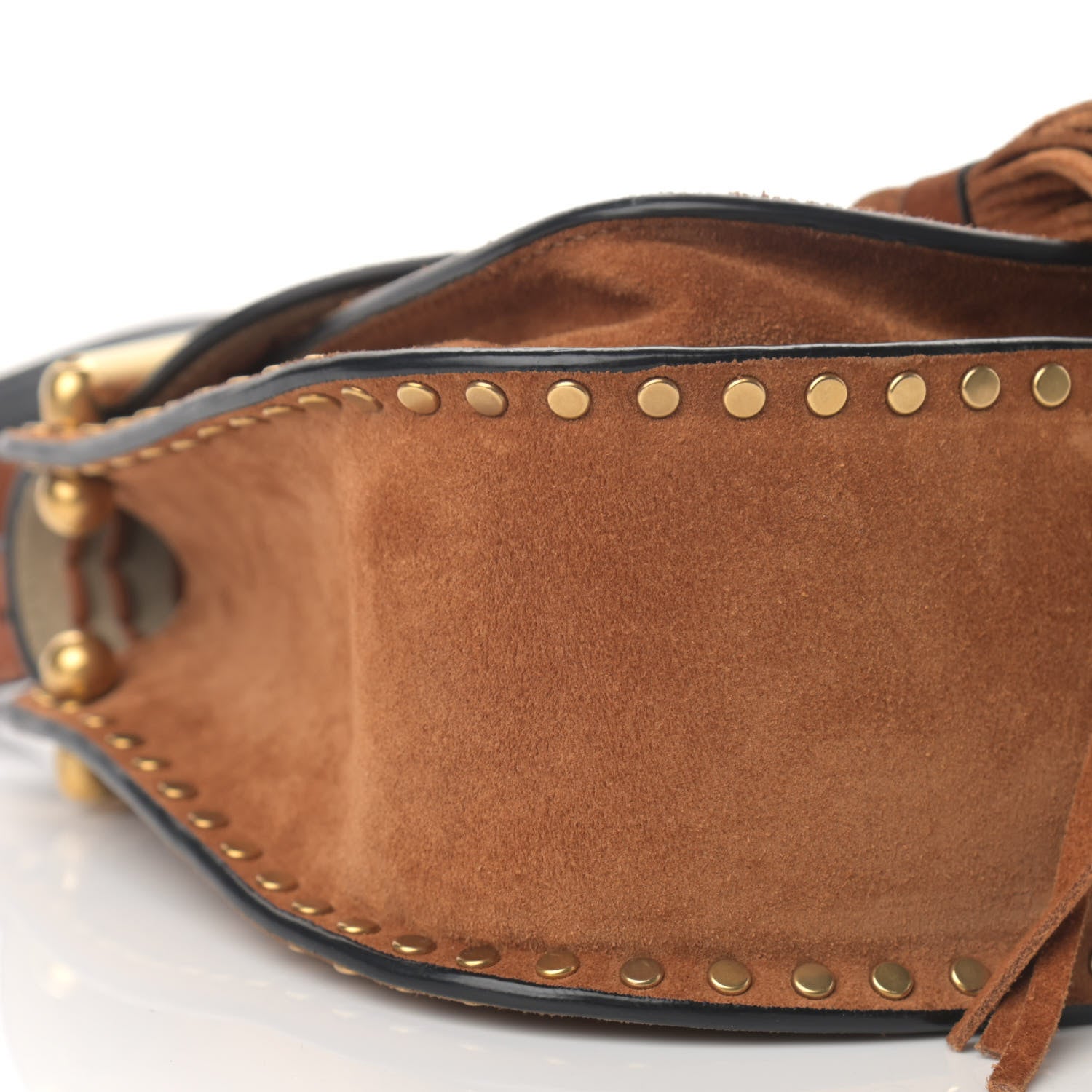 Chloe Suede Calfskin Braided Mini Hudson Shoulder Bag Caramel 8 of 10