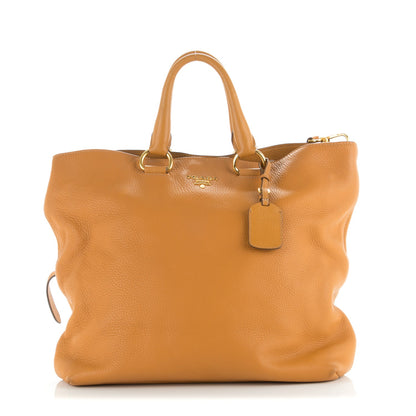Prada Vitello Daino Tote Ambra 1 of 9
