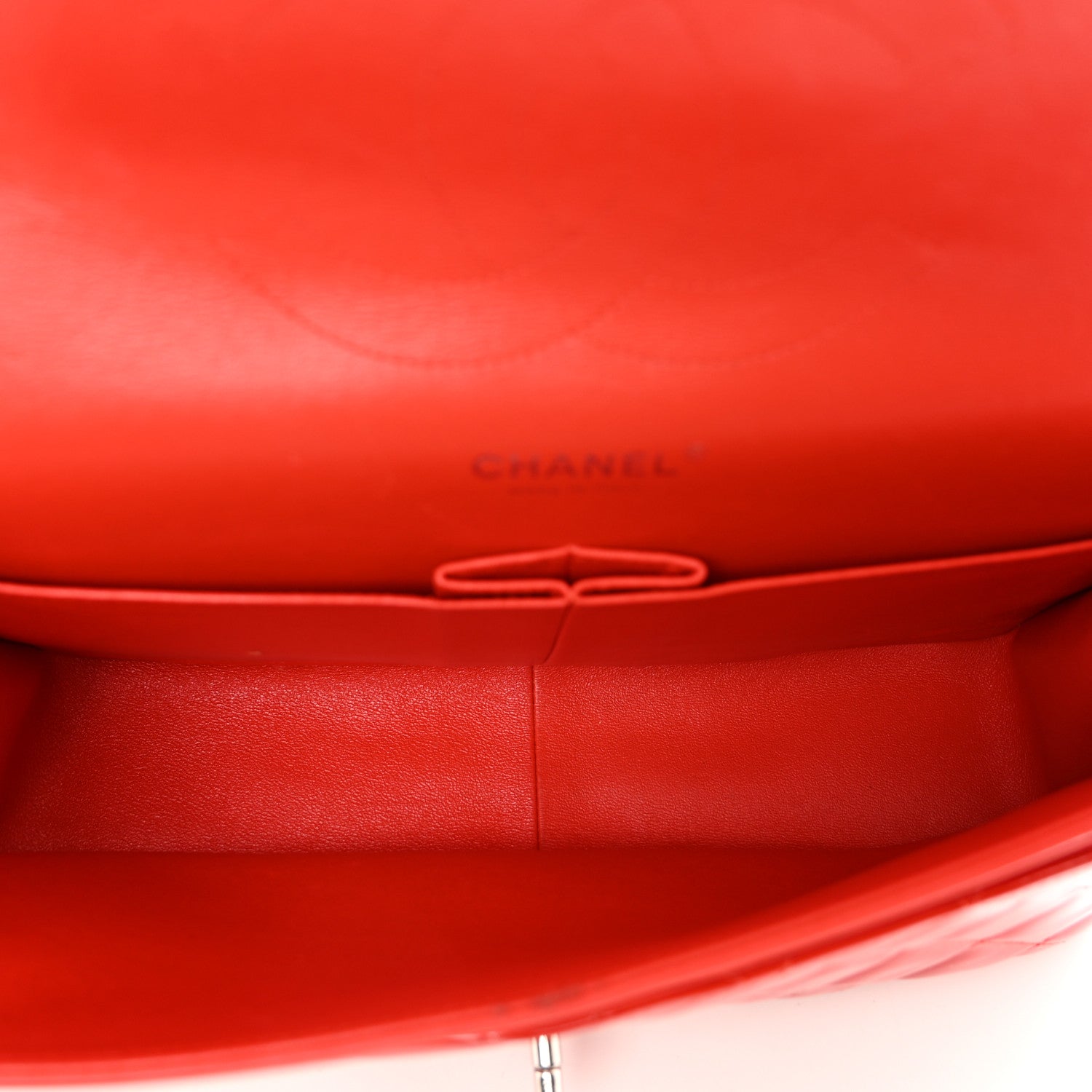 Chanel Patent Quilted Jumbo Double Flap Red 6 of 12