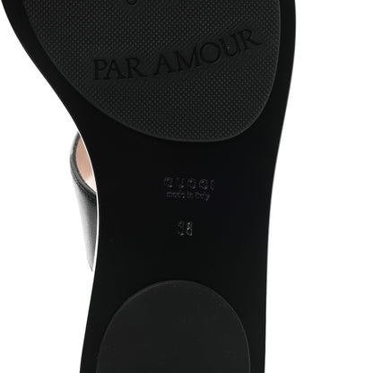 Gucci Calfskin GG Marmont Thong Sandals 38 Black 6 of 8