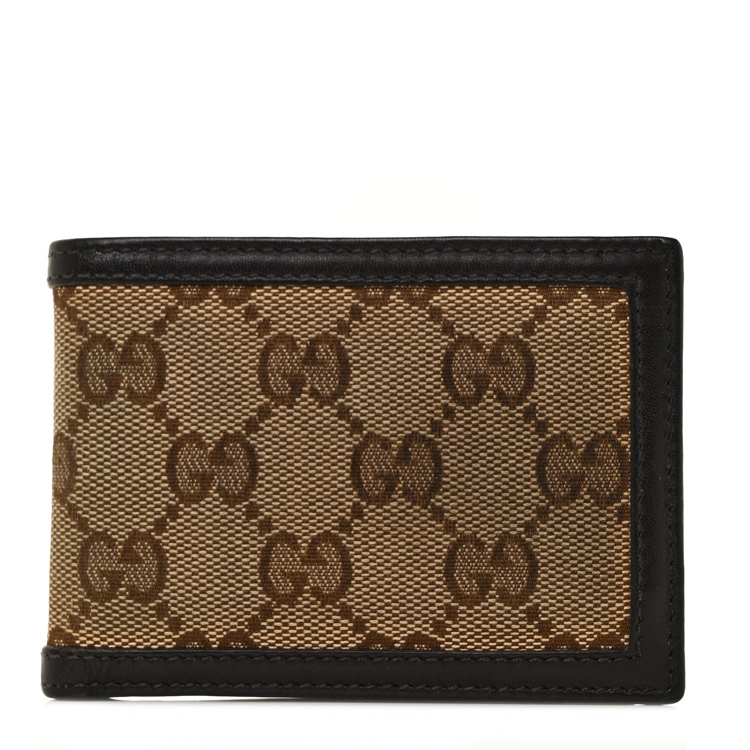 Gucci Monogram Mini Bi-Fold Wallet Brown 1 of 8