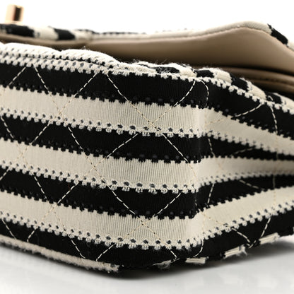 Chanel Jersey Quilted Medium Coco Sailor Flap Black White 10 of 10
