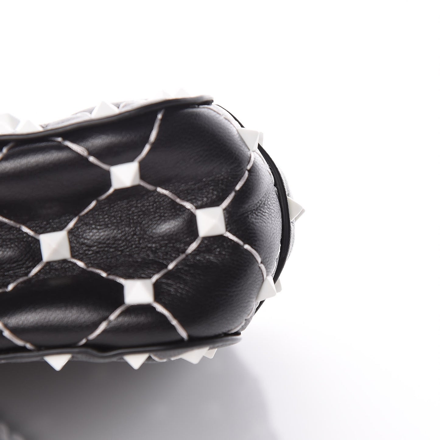 Lambskin Small Free Rockstud Spike Shoulder Bag Black