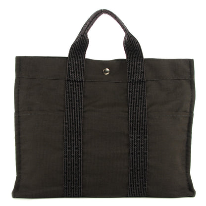 Hermes Canvas Herline MM Tote Grey 1 of 10